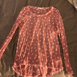 Long Sleeve Dusty Pink Floral T-shirt